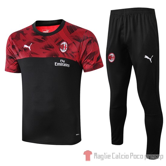 Tuta da Track Milan Manica Corta 2019/2020 Rosso e Nero - Clicca l'immagine per chiudere